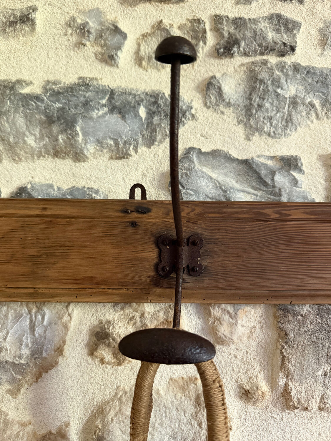 Renovated wooden coat rack