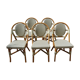 Chaises bistrot de terrasse type parisienne en rotin et scoubidou