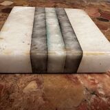 Art Deco ashtray/trinket tray in tricolor marble