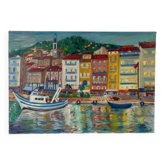 The marine quay in Sète, signed D Maisonnave Ughetto.