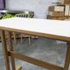 Standing table and 4 high stools Baumann 1990