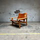 Fauteuil de chasse Kurt Østervig design danois chêne cuir