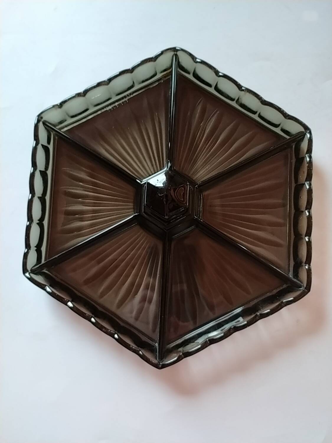 Val Saint Lambert serving dish. Art Deco.