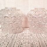 Glass Pendant Light Chandelier Ceiling Light France POP 1960 Retro Decoration 1 Pair