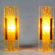 Pair of danish wall scones Alladin by Vitrika 1960s