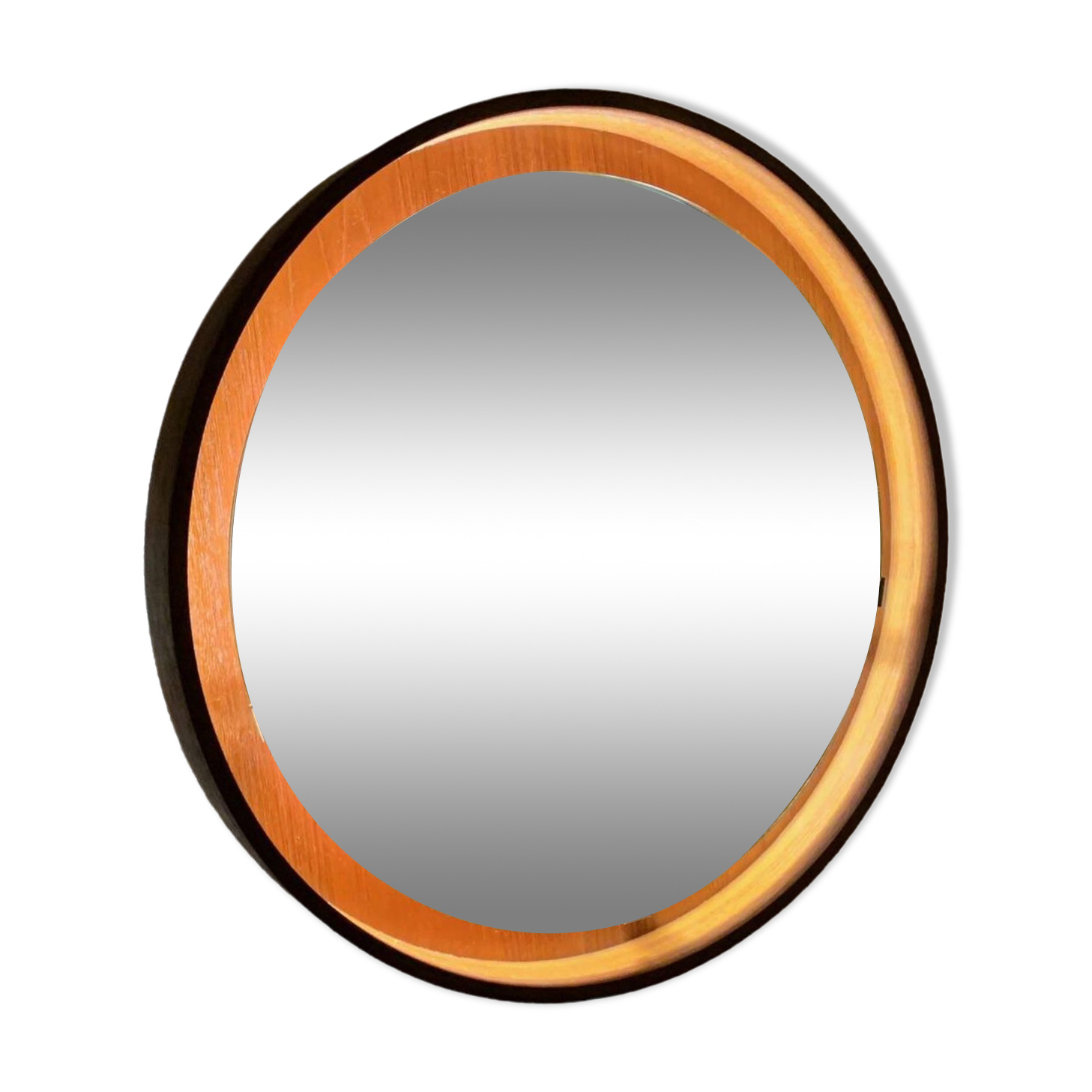 Teck, miroir éclairé, Italie, années 1960