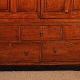 Buffet 2 corps dit cupboard en chêne, XVIIIème siècle