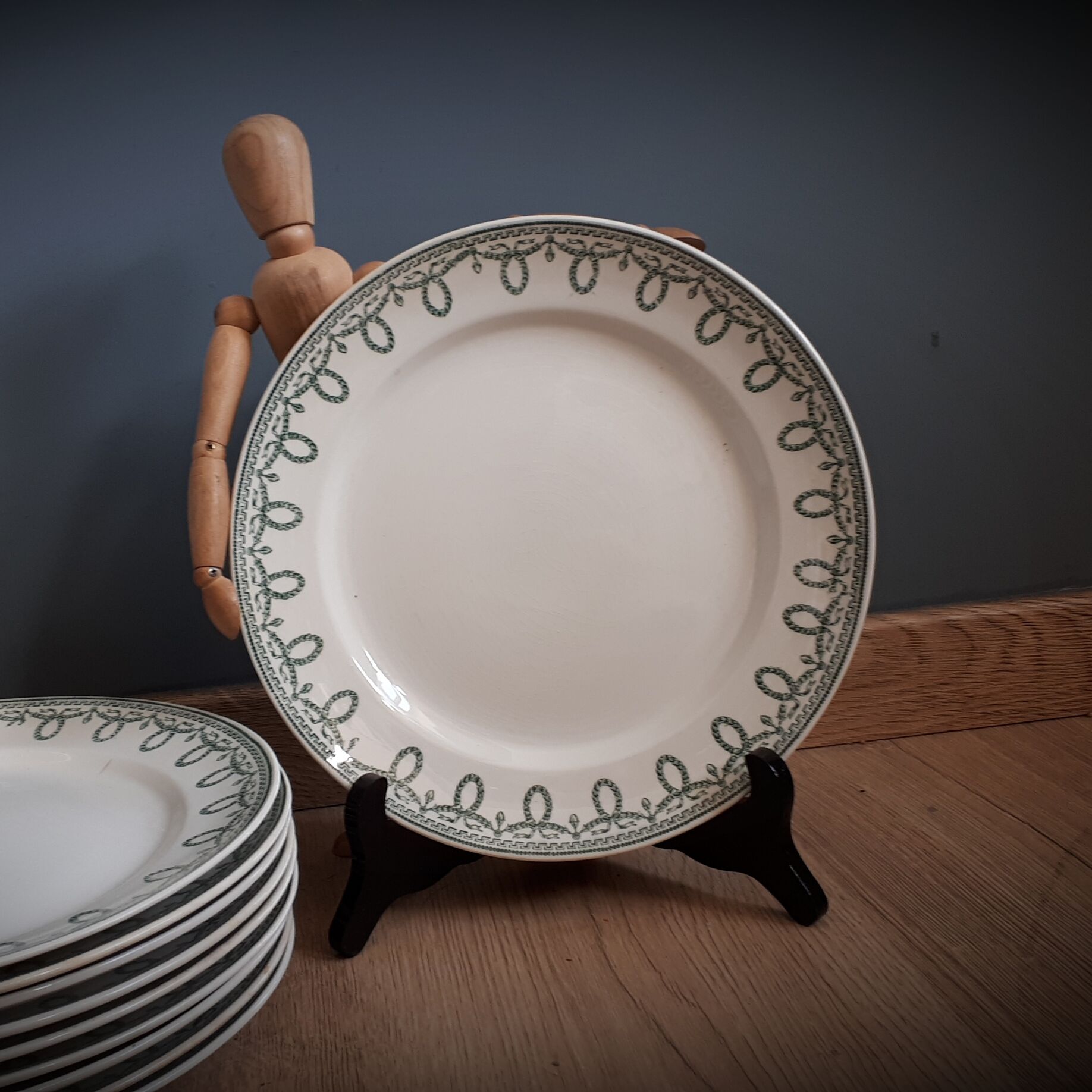 Lot de 6 assiettes plates Boch Bonaparte