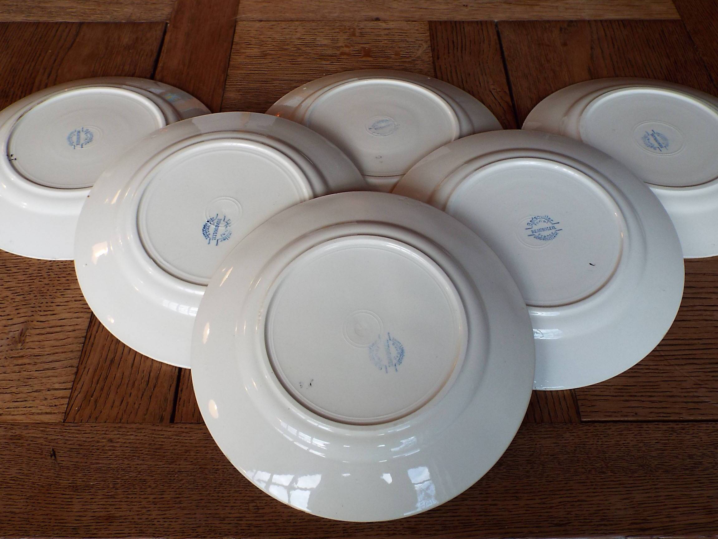 6 Badonviller Beausoleil flat plates