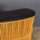 Striking 20thc italian standing bamboo dry bar & stools c.1960