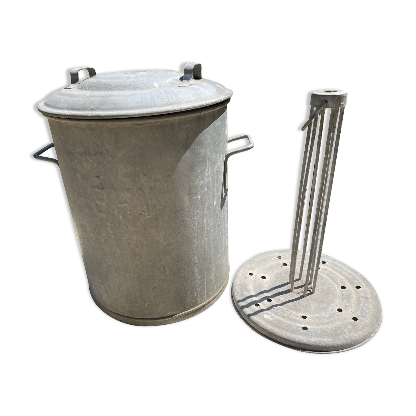 Old zinc washing machine