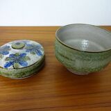 Danish Studio Ceramic Bowl with Lid by Noomi Backhausen for Soholm Stentoj, 1960s