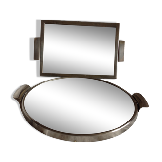 Duo de miroirs plateaux art déco