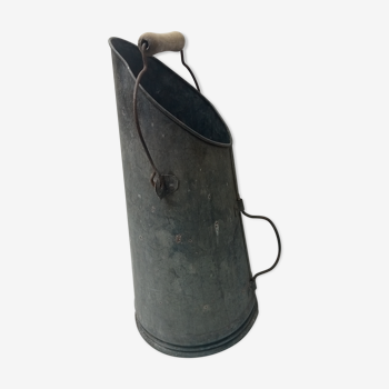 Antique zinc coal bucket