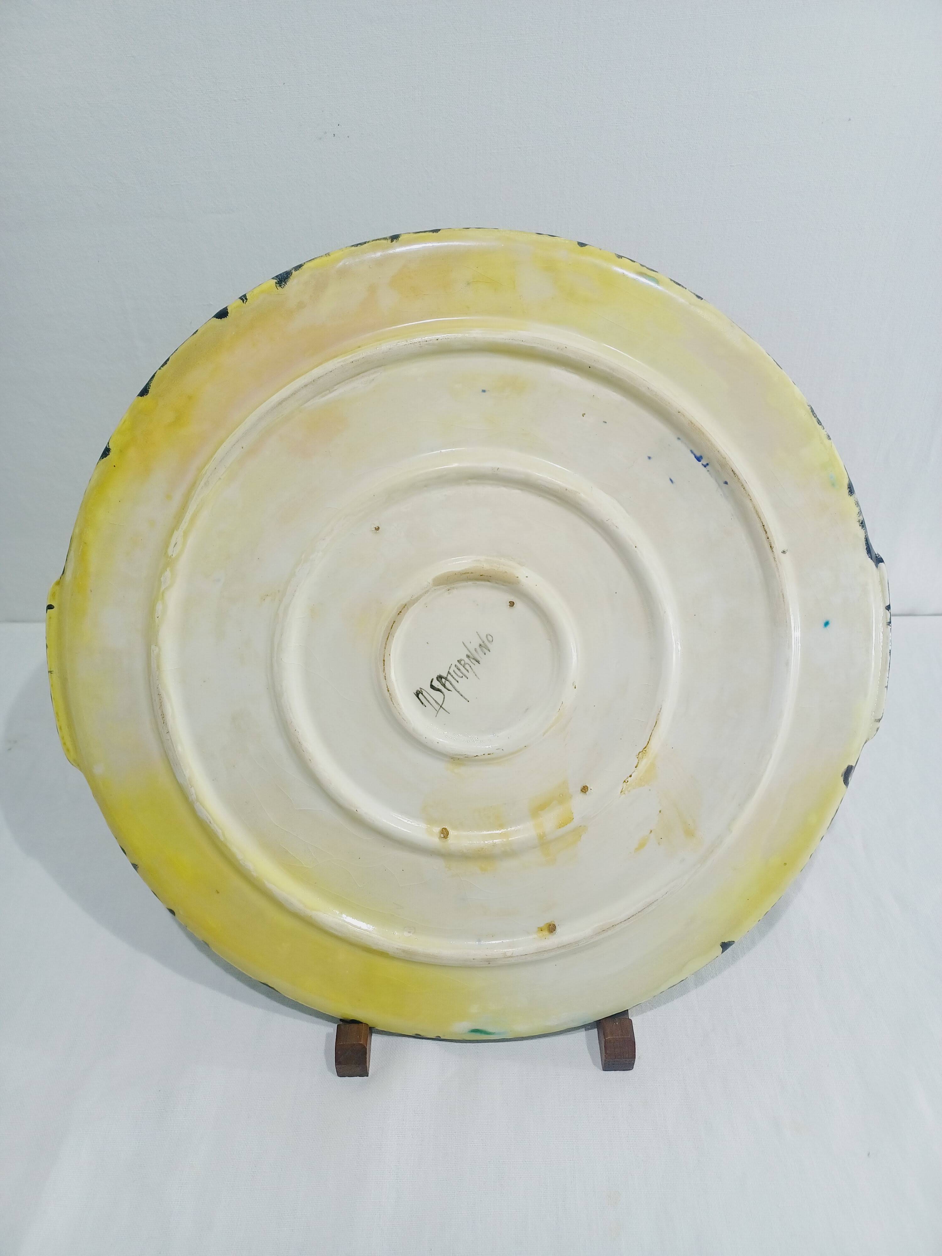 M. Saturnino – Round ceramic dish