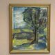 Original Mid Century Swedish Oil On Panel – “Träd” By Manfred – Dated 1959 – Vintage & Framed – 68 × 56 Cm