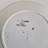 Set of 6 dessert plates, Fox trott model, Sarreguemines factory
