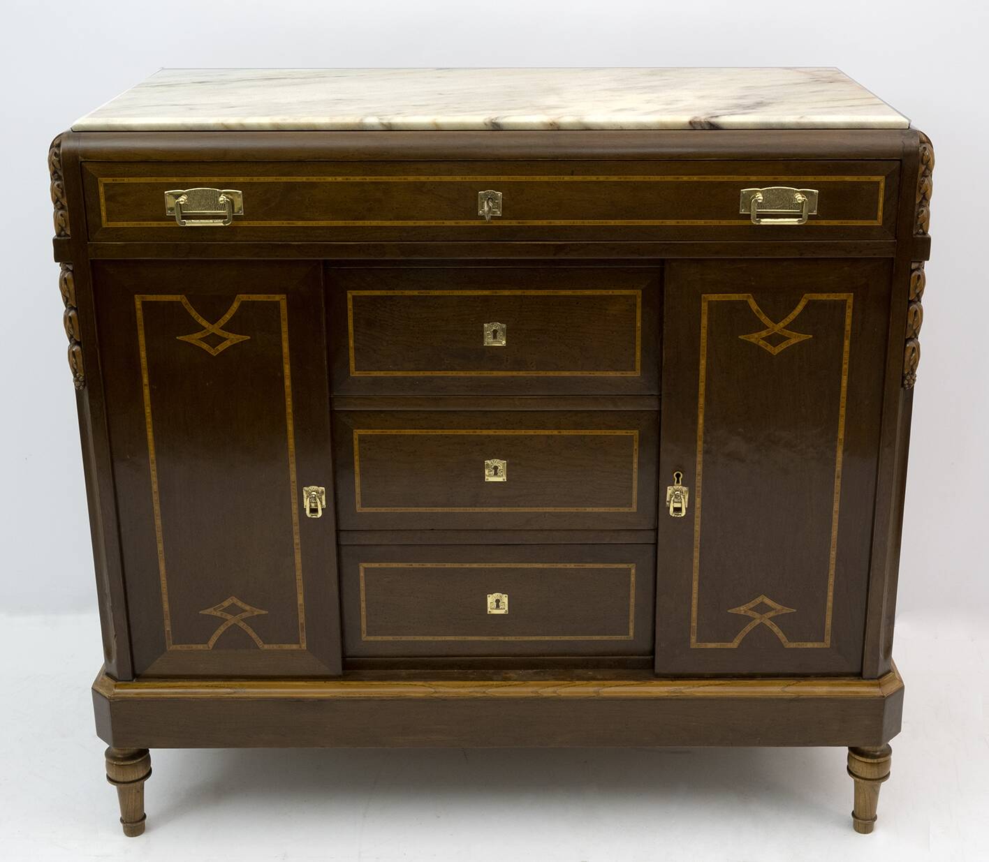 Liberty Italian Thuja Briar and Pink Portugal Marble Dresser, 20s