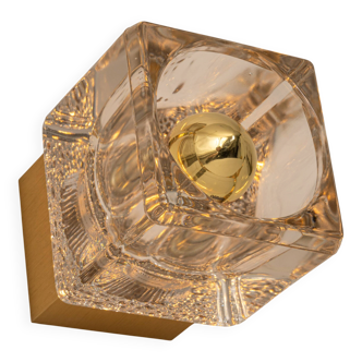 Small wall lamp in brass and crystal by Peill & Putzler, Germany