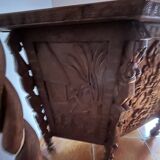 African bar carved in precious Bubinga wood