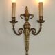 Large Vintage French Empire Style Bronze Double Wall Light With Urn Detail 4887