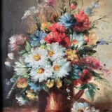 HST painting "Bouquet of wild flowers" signed + frame