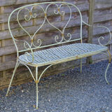 Garden bench in metal