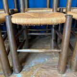 Brutalist straw chair