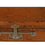 Trunk travel indian metal brown victorian period patina and piece of origin 71x41x26cm