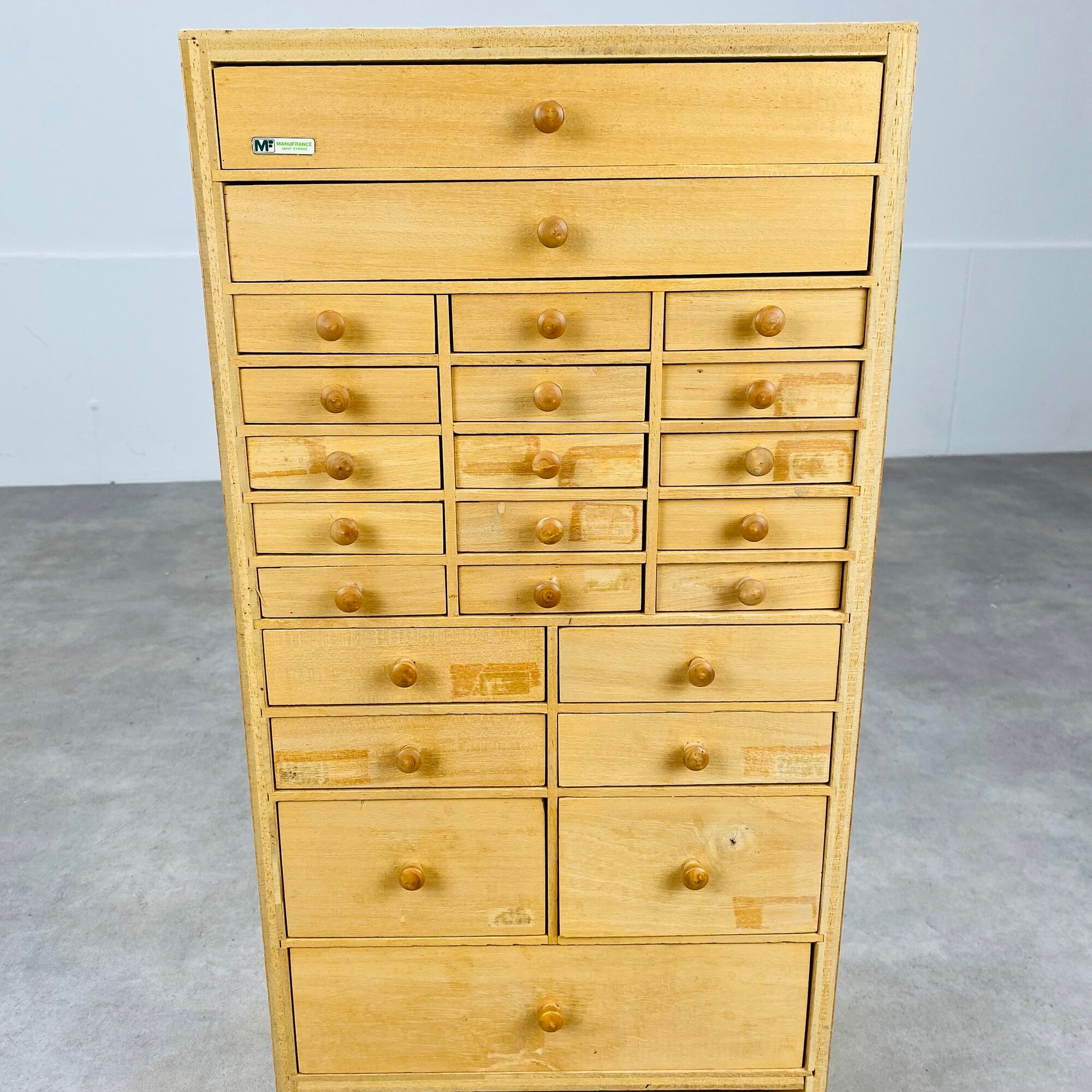 Watchmaker's furniture layette Manu France drawers