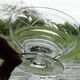 Set of 10 Art Deco crystal champagne glasses from Czechoslovakia