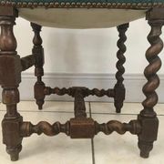 Set of 6 blue velvet chairs in Louis XIII 19th century style