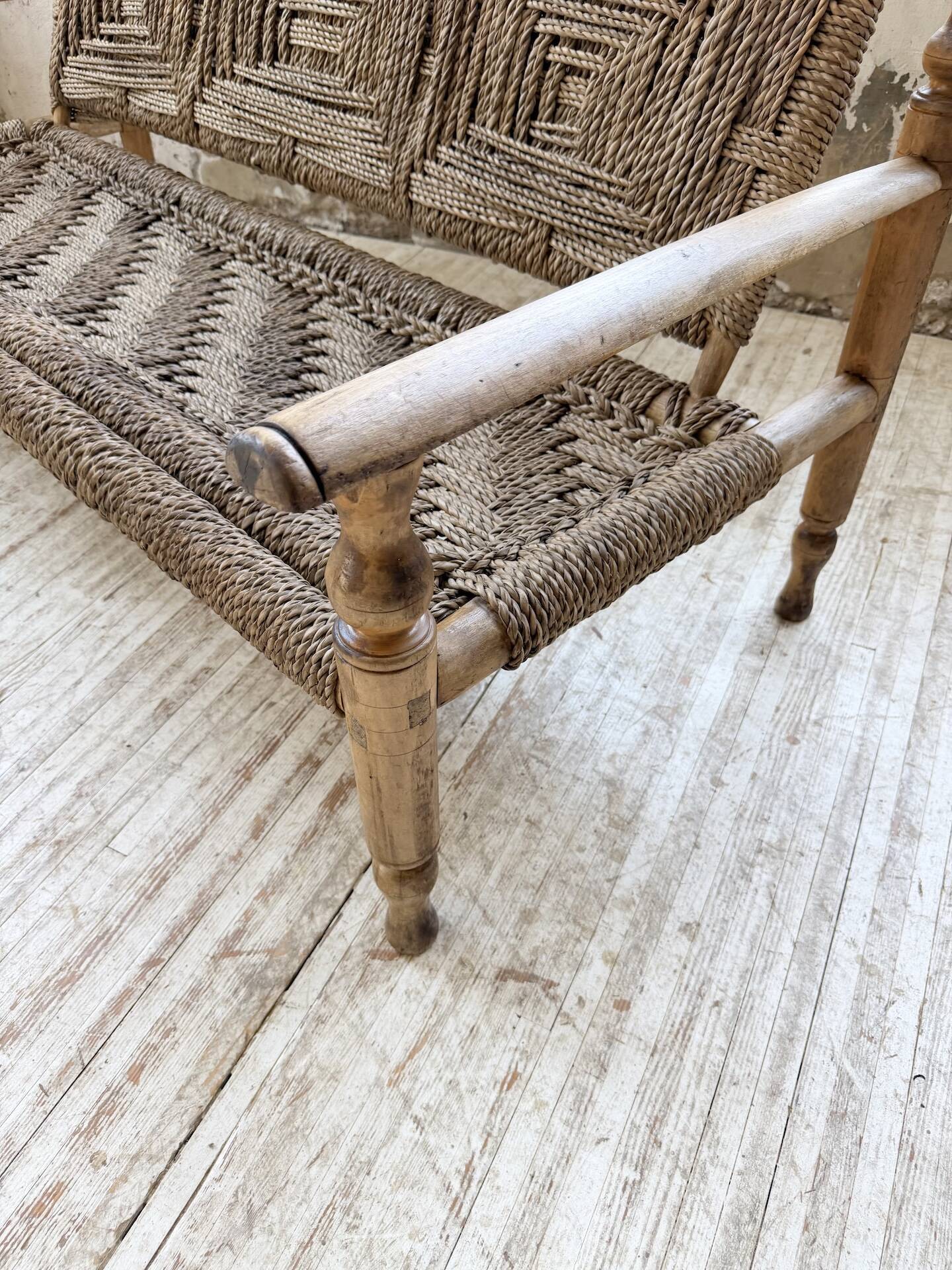 Audoux and Minet cord bench