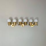 Brass and opaline glass wall lamps by Hans-Agne Jakobsson in mid-century style, Sweden, 1960s.