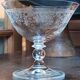 Old XL champagne glasses with chiseled decoration