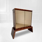 Mid-Century Modern Italian Mirrored Dry Bar Cabinet, 1950s