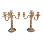 Paire de chandeliers en bronze