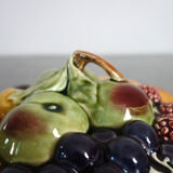 Old basket with lid fruits slurry Sarreguemines 40s