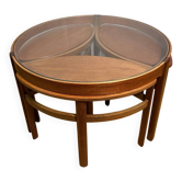 Mid century retro vintage teak trinity coffee table by nathan 1960.