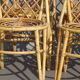 Set of 6 bamboo and rattan chairs