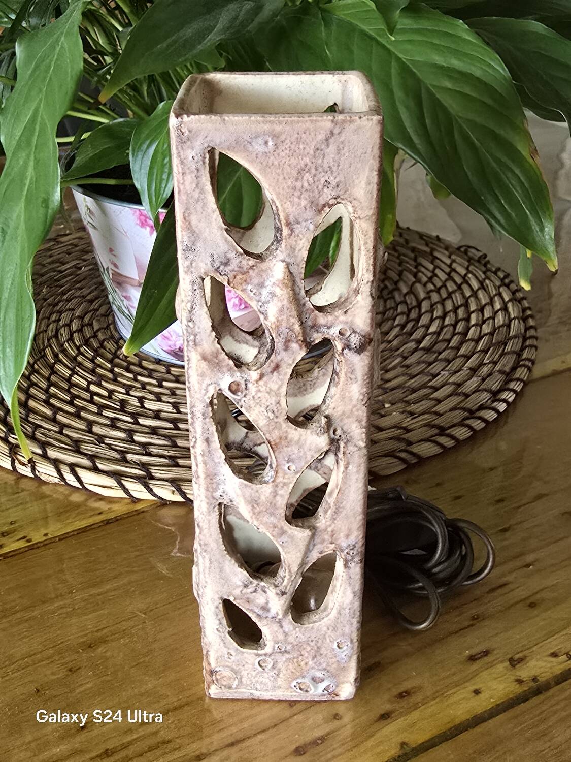 Ceramic lamp by Francis and Josette Bonaudi, Vallauris