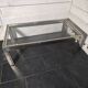 Chrome and gold metal coffee table by Romeo Rega from the 1970s.