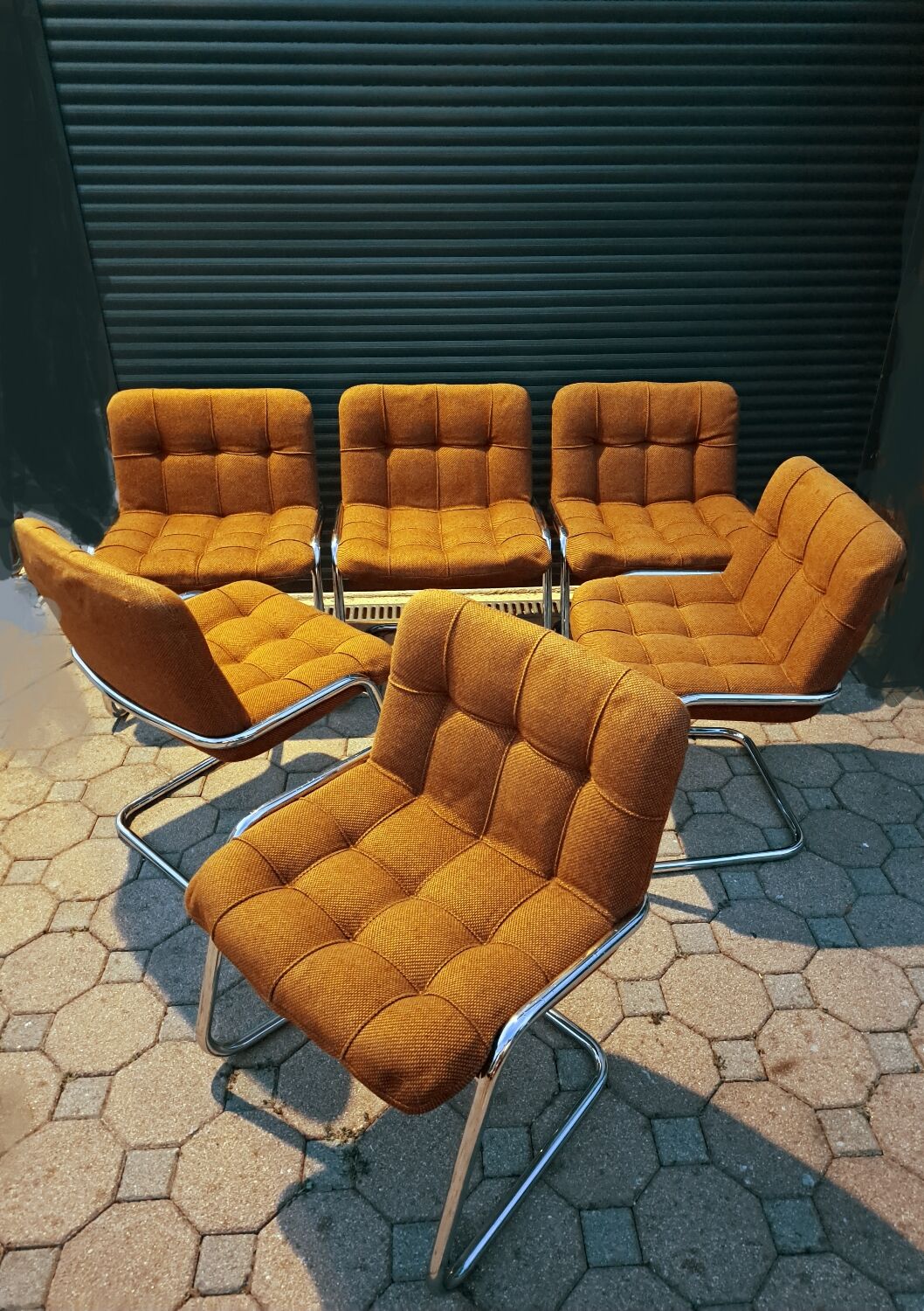 Suite of 6 armchairs airborne storm yves christin

1970's