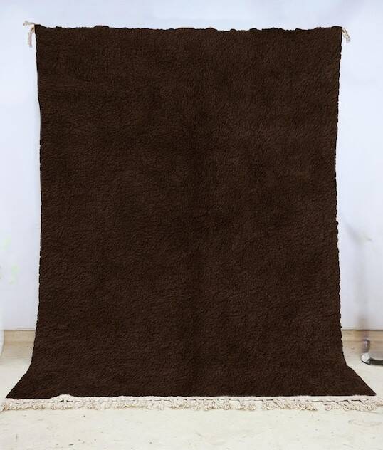 Dark brown Beni Ourain rug 150/250cm