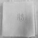 Serviette de table brodée Monogramme HS