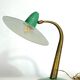 Mid-cenrury Italian Modern brass and green lacquer table lamp from 50s