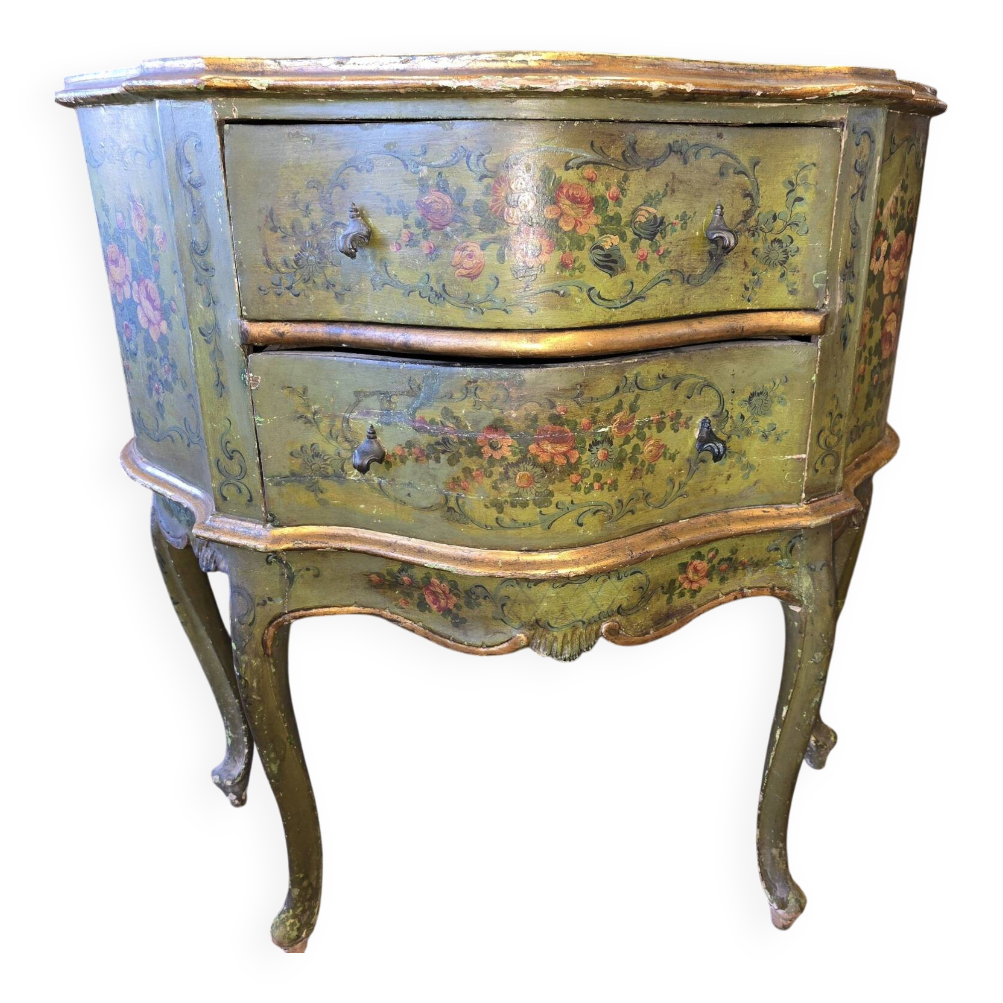 Antique vintage painted chest of drawers