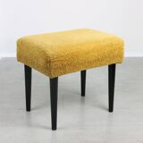 Mid-Century Pouf in Yellow