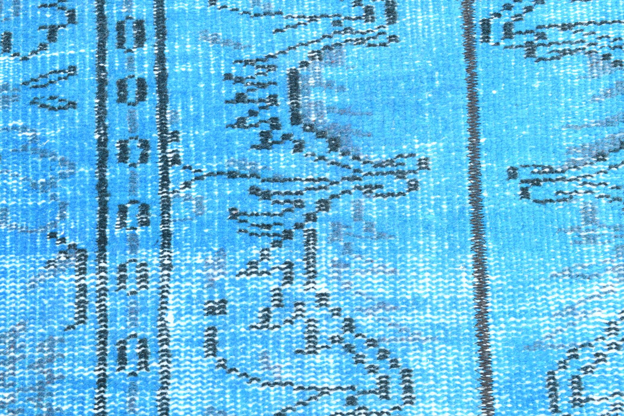 2x9 Vintage Light Blue Kitchen Runner Rug, 65x276Cm