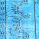 2x9 Vintage Light Blue Kitchen Runner Rug, 65x276Cm